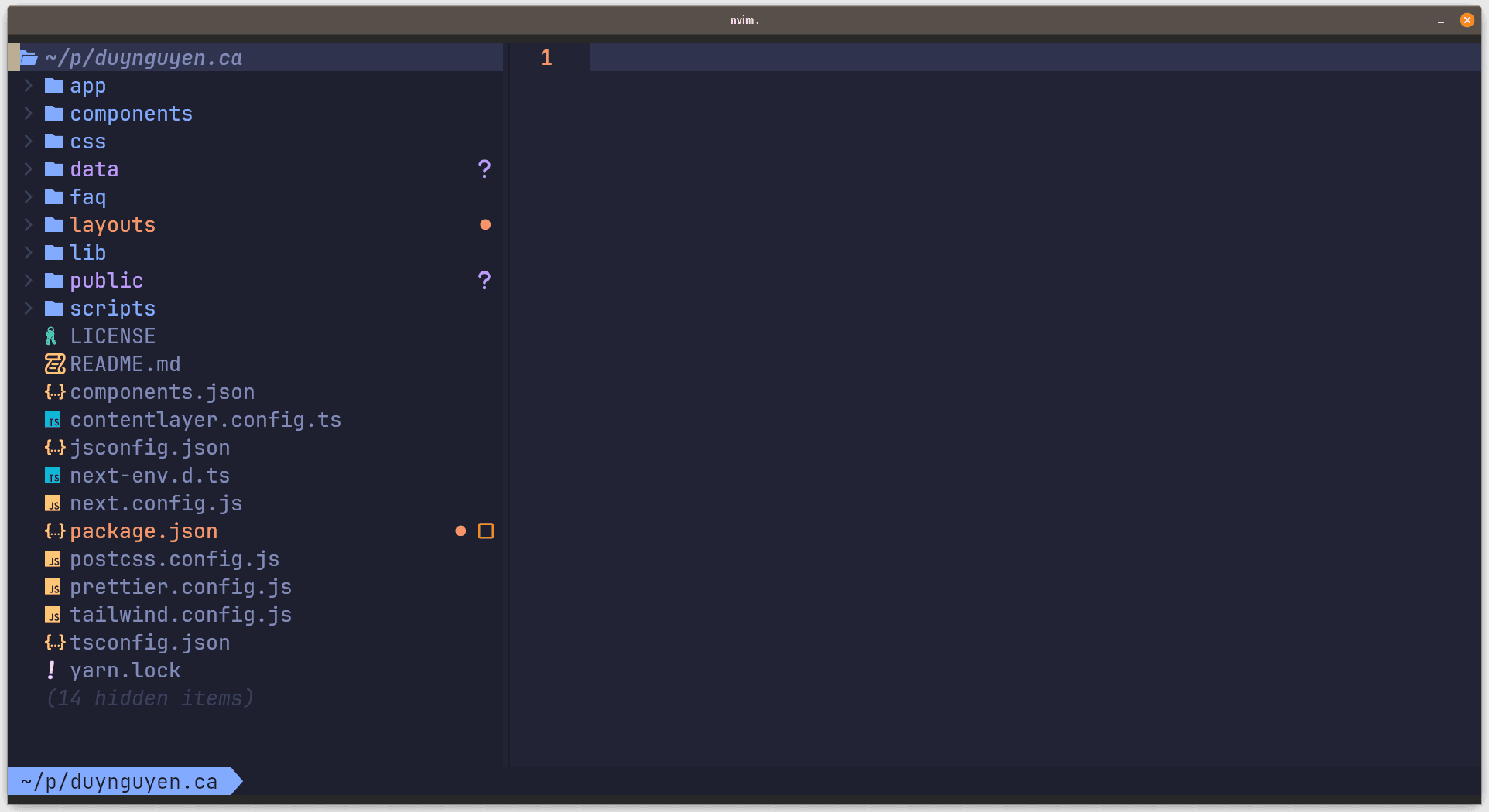 Default Neo-Tree Behavior